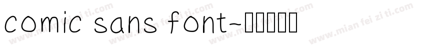 comic sans font字体转换
